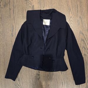 Vintage Navy wool cropped jacket